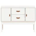 Buffet Blanc 110x40x78 cm Bois massif de pin