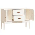 Buffet Blanc 110x40x78 cm Bois massif de pin