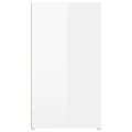 Buffet Blanc brillant 100x33x59,5 cm Bois d'ingénierie