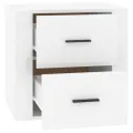 Table de chevet Blanc brillant 50x39x47 cm