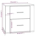 Table de chevet Blanc brillant 50x39x47 cm