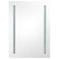Armoire de salle de bain à miroir LED blanc et chêne 50x13x70cm