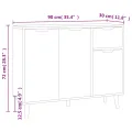 Buffet blanc et chêne sonoma 90x30x72 cm bois d'ingénierie