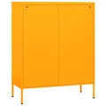 Armoire de rangement Jaune moutarde 80x35x101,5 cm Acier