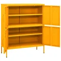 Armoire de rangement Jaune moutarde 80x35x101,5 cm Acier