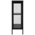 Buffet Noir 75x35x105 cm Acier et verre