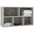 Bibliothèque/Buffet Gris béton 50x25x80 cm Aggloméré