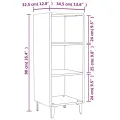 Buffet chêne marron 34,5x32,5x90 cm bois d'ingénierie