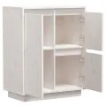 Buffet Blanc 60x34x75 cm Bois massif de pin