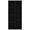 Bibliothèque Noir 50x25x106 cm Aggloméré