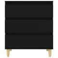 Buffet Noir 60x35x70 cm Bois d'ingénierie