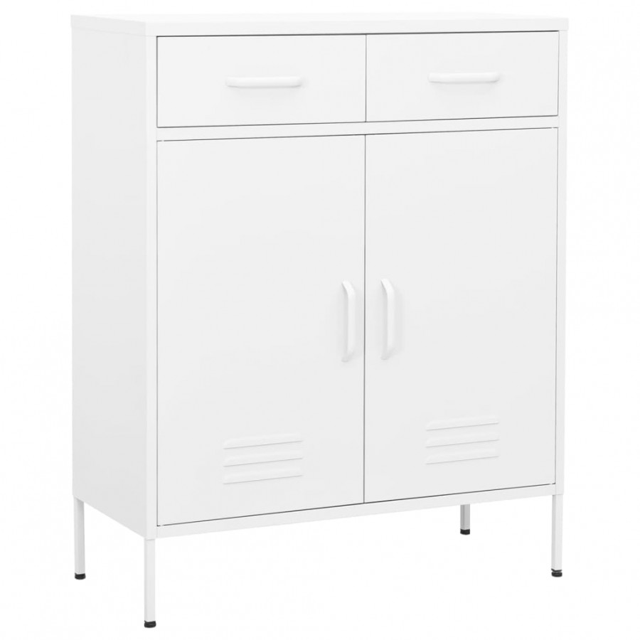 Armoire de rangement Blanc 80x35x101,5 cm Acier