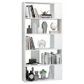 Bibliothèque/Séparateur de pièce Blanc brillant 80x24x159 cm