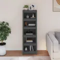 Bibliothèque Gris 50x35x154 cm Bois de pin massif