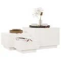 Boîtes de rangement et couvercles 3pcs Blanc Bois massif de pin