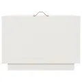Boîtes de rangement et couvercles 3pcs Blanc Bois massif de pin
