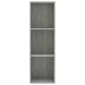 Bibliothèque/Meuble TV Gris béton 36 x 30 x 114 cm Aggloméré