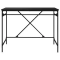 Bureau noir 100x50x75 cm bois d'ingénierie et fer