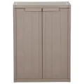 Armoire de rangement jardin Marron 65x45x88cm PP Aspect de bois