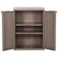 Armoire de rangement jardin Marron 65x45x88cm PP Aspect de bois