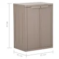 Armoire de rangement jardin Marron 65x45x88cm PP Aspect de bois