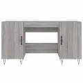 Bureau sonoma gris 140x50x75 cm bois d'ingénierie
