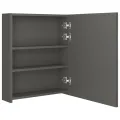 Armoire de salle de bain à miroir LED anthracite 50x14x60 cm