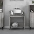 Meuble d'évier sonoma gris 58x33x60 cm bois d'ingénierie