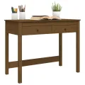 Bureau avec tiroirs Marron miel 100x50x78 cm Bois massif de pin
