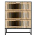 Buffet noir 60x30x75 cm bois d'ingénierie