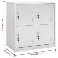 Armoire à casiers Gris clair 90x45x92,5 cm Acier