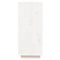 Buffet Blanc 110,5x35x80 cm Bois massif de pin