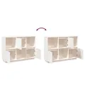 Buffet Blanc 110,5x35x80 cm Bois massif de pin