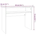 Bureau Chêne fumé 90x50x74 cm Bois d'ingénierie