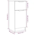 Buffet Blanc 30x30x70 cm Bois d'ingénierie