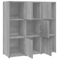 Bibliothèque Sonoma gris 90x30x90 cm Bois d'ingénierie