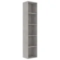 Bibliothèque Gris béton 40x30x189 cm Aggloméré