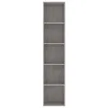 Bibliothèque Gris béton 40x30x189 cm Aggloméré