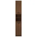 Armoire de bain Chêne marron 32x34x188,5 cm Bois d'ingénierie