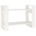 Bibliothèque/Séparateur de pièce Blanc 80x35x56,5 cm Pin solide