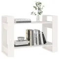 Bibliothèque/Séparateur de pièce Blanc 80x35x56,5 cm Pin solide