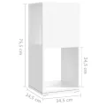 Armoire rotative Blanc 34,5x34,5x75,5 cm Aggloméré