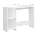 Bureau d'ordinateur portable Blanc 102,5x35x75 cm Aggloméré