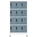 Armoire à casiers Gris clair et gris foncé 90x45x180 cm Acier