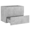 Armoire d'évier avec lavabo intégré Gris béton Aggloméré