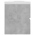 Armoire d'évier avec lavabo intégré Gris béton Aggloméré
