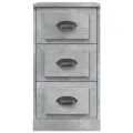 Buffet gris béton 36x35,5x67,5 cm bois d'ingénierie