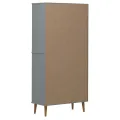 Bibliothèque MOLDE Gris 85x35x170,5 cm Bois massif de pin
