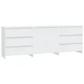 Buffets 3 pcs Blanc Bois d'ingénierie