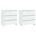 Buffets 3 pcs Blanc Bois d'ingénierie